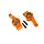 9065-ORNG - Orange Aluminum Stub Axle Carriers (L&R)