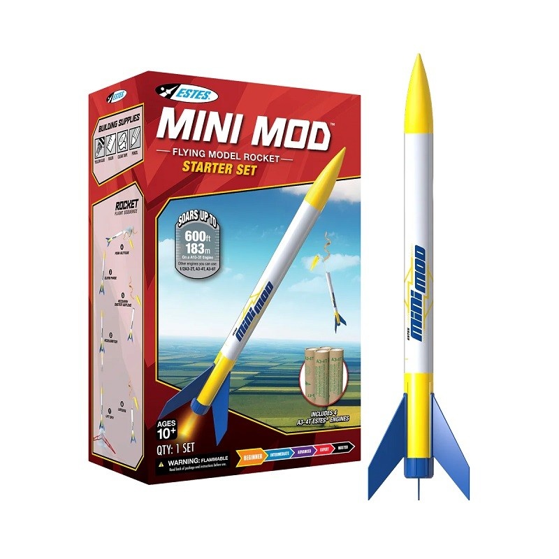Estes Rockets EST0643 - Mini Mod 13mm STEM Model Rocket Starter Set
