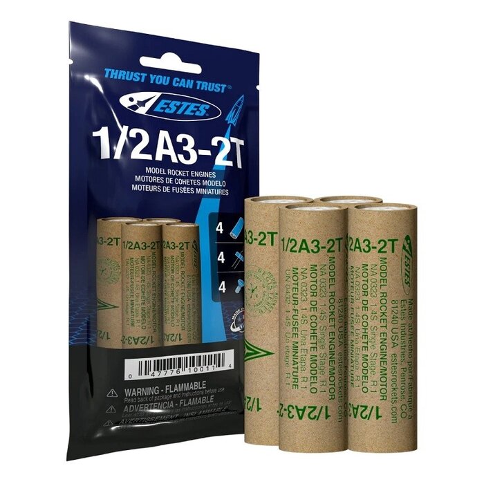 Estes Rockets EST10011 - 1/2A3-2T Model Rocket Engines (4pk)