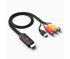 DGSN-HDMI2RCA - Dingsun HDMI to RCA Converter for Apple TV, Roku, Fire Stick, DVD, Blu-ray Player, TV ect. (Male HDMI to Male RCA) Plug and Play