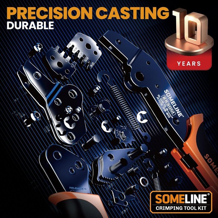 XH-DB - SOMELINE Crimp Tool Connector Kit, JST-XH 2.5mm and Dupont 2.54mm Connector Set, 21 Types of Connectors, 30-20 AWG Ratcheting Crimper for JST Series,KF2510,Molex,AMP EI Series