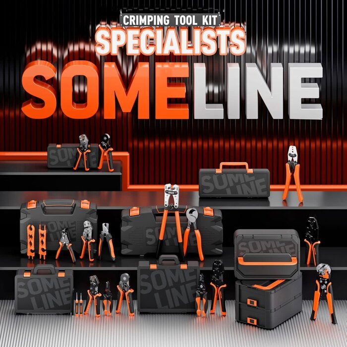 XH-DB - SOMELINE Crimp Tool Connector Kit, JST-XH 2.5mm and Dupont 2.54mm Connector Set, 21 Types of Connectors, 30-20 AWG Ratcheting Crimper for JST Series,KF2510,Molex,AMP EI Series