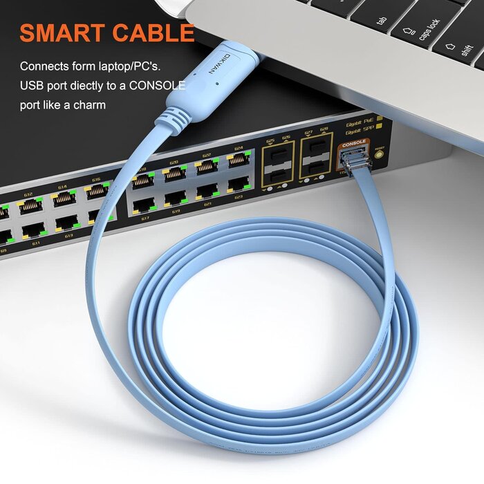 FTDI USB Console Cable USB to RJ45 Cable 6ft Essential Accesory of Cisco