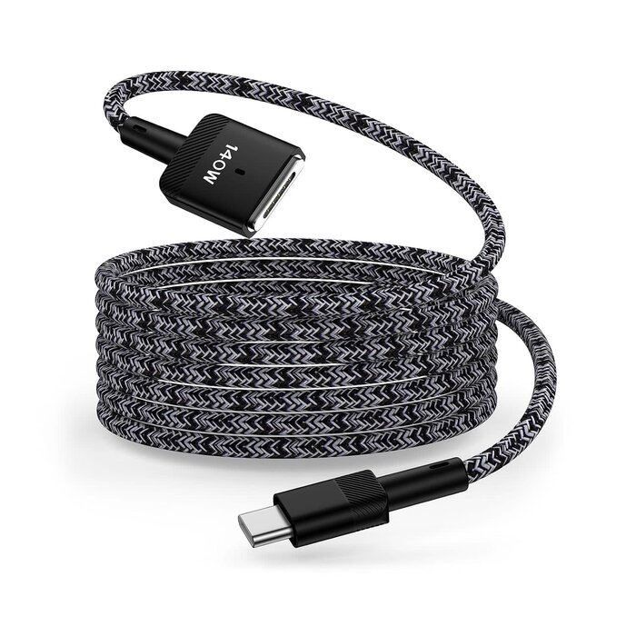 BOUTOP 140W 6ft USB-C to Magnetic 3 Cable, compatible with MacBook Pro (14/16-inch, 2023/2021), MacBook Air (13/15-inch, 2024), MacBook Air (15-inch, 2023), 6Ft