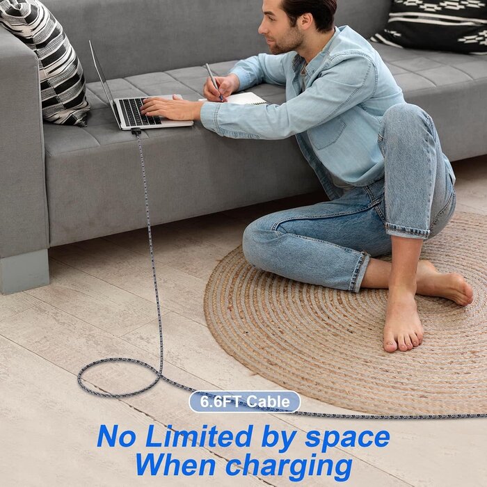 BOUTOP 140W 6ft USB-C to Magnetic 3 Cable, compatible with MacBook Pro (14/16-inch, 2023/2021), MacBook Air (13/15-inch, 2024), MacBook Air (15-inch, 2023), 6Ft