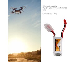 FDIT-JST-11.1V-350MAH - Fdit 350Ah RC Lipo Battery High Efficiency Discharge Rate 3S JST Plug Connector 11.1V 70C Lipo Battery for UAV, Remote Control Ship, Remote Control Vehicle