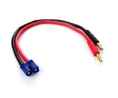 BANANA2EC3 - YLP 30cm RC Balance Charger Lead 4mm Banana Male Plugs to EC3 Male Connector Adapter 14AWG Silicone Lipo Battery Charge Cable
