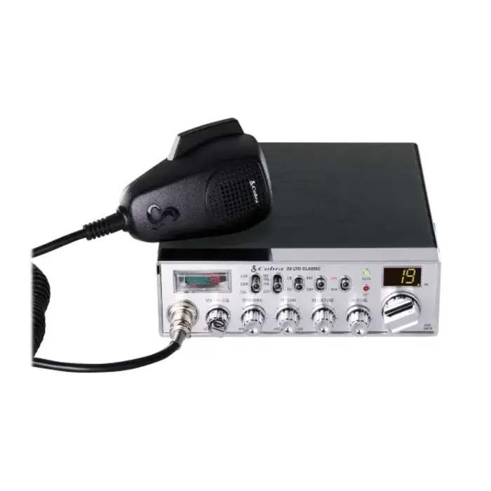Cobra CCBP29LT01 - Cobra® 29 LTD Classic™ 40-Channel Professional CB Radio with AM/FM/PA Modes, Instant Channel 9, SWR, RF Gain, Automatic Noise Limiter, Mic (Black)