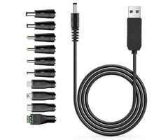 6.5ft (2m) USB to Type M Barrel Cable - USB to 5.5mm 5V DC Cable - USB to Barrel Jack 5V DC Plug