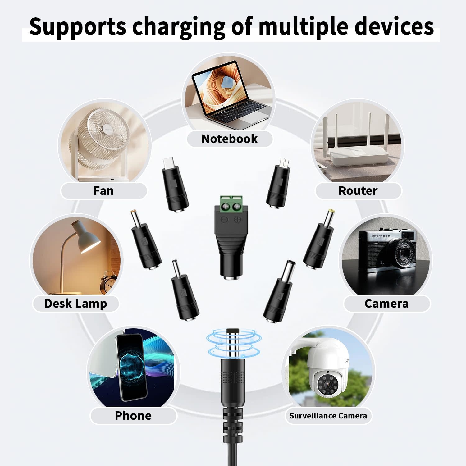 6.5ft (2m) USB to Type M Barrel Cable - USB to 5.5mm 5V DC Cable - USB to Barrel Jack 5V DC Plug