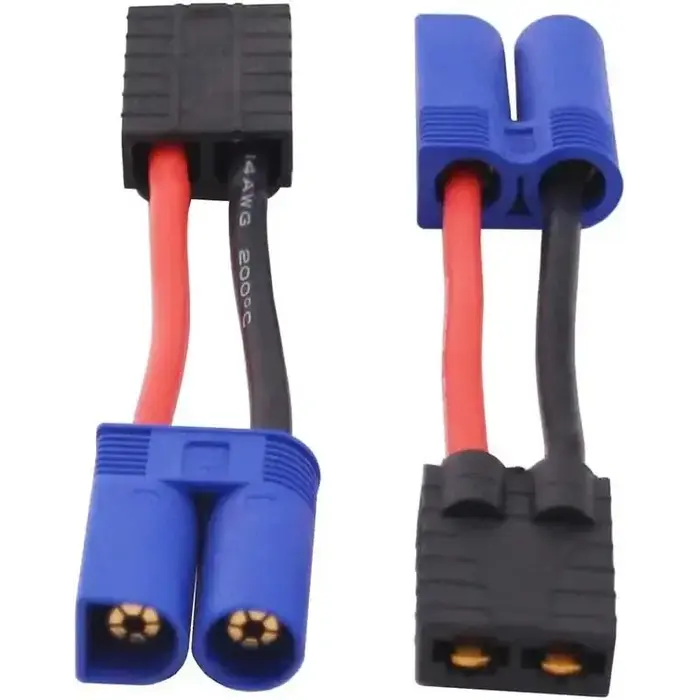 W-M/EC52F/TRX - Quthort Male EC5 to Female Traxxas 12 Gauge 5cm Silicone Wire
