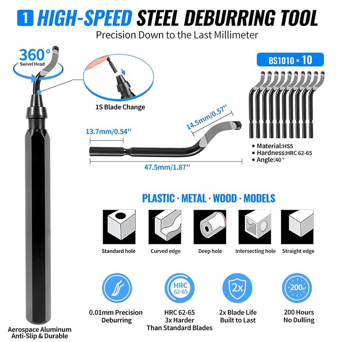 ‎3D-TK001-DD-430 - Intarsio 68Pcs 3D Printer Tool Kit with Storage Case, 3D Printer Accessories - Deburring Tool, 3D Printer Removing Scrapers, Metal Files, Brushes, Hand Drill, Tweezers, for Bambu Lab, Ender 3, Kobra, etc.