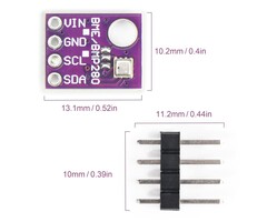 GY-BME280 - Qoroos BME280 5V Sensor Module Atmospheric Pressure Temperature Humidity Sensors I2C SPI Breakout GY-BME280
