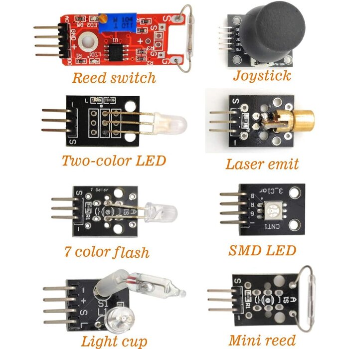 38IN1-SNSR-MOD-KIT - DEYUE 38 in 1 Sensor Module kit for Arduino Rapsberry Pi Project