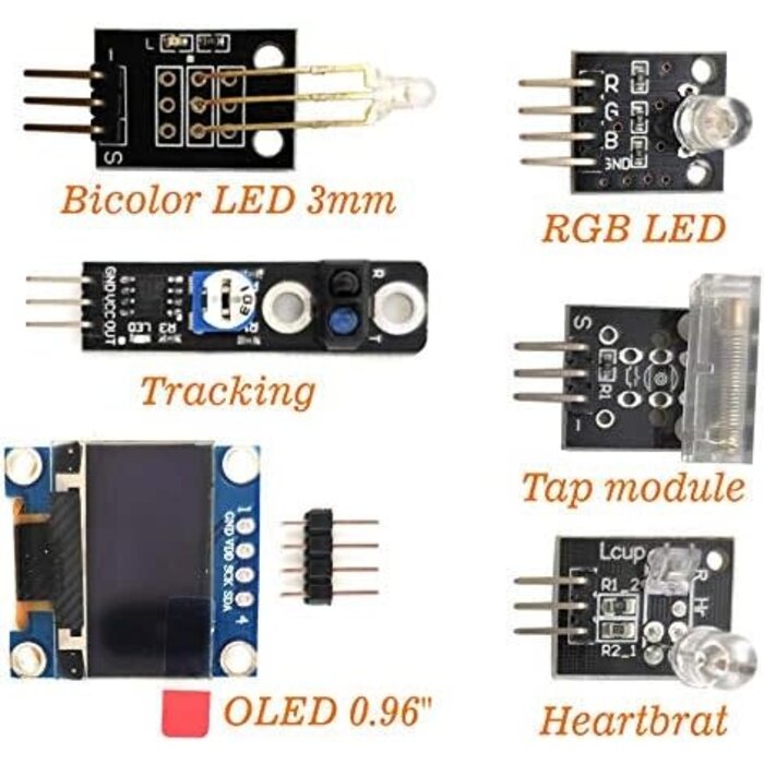 38IN1-SNSR-MOD-KIT - DEYUE 38 in 1 Sensor Module kit for Arduino Rapsberry Pi Project