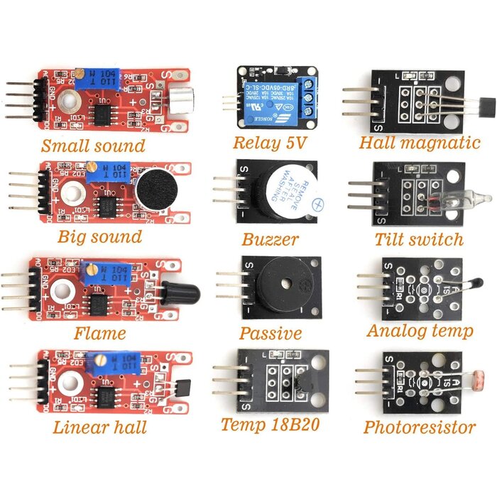 38IN1-SNSR-MOD-KIT - DEYUE 38 in 1 Sensor Module kit for Arduino Rapsberry Pi Project