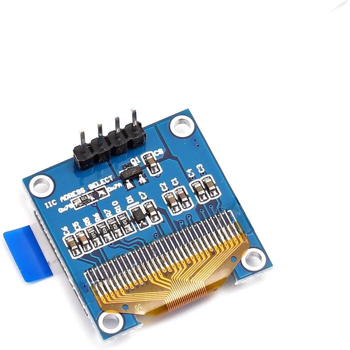 TR-ARMv7 - Teyleten Robot 0.96 inch LCD OLED Display Board Module 12864 128X64 IIC I2C SSD1306 Driver 4 Pins for Raspberry Pi Arduino (White Light)