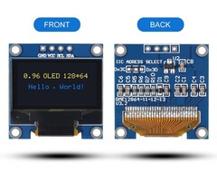 TR-ARMv7 - Teyleten Robot 0.96 inch LCD OLED Display Board Module 12864 128X64 IIC I2C SSD1306 Driver 4 Pins for Raspberry Pi Arduino (White Light)