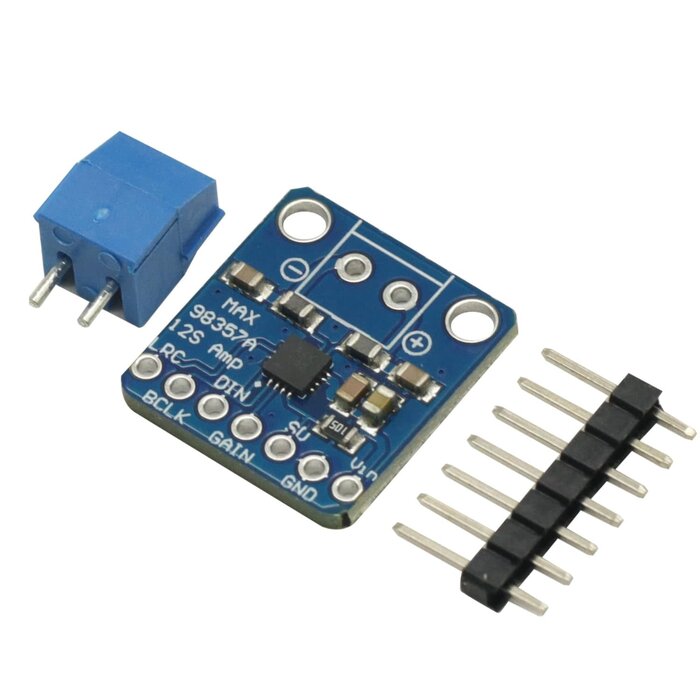 Mod-MAX98357-002 - GODIYMODULES MAX98357 MAX98357A I2S 3W Class D Amplifier Breakout Interface I2S DAC Decoder for Audio Raspberry Pi Esp32 Arduino Zero