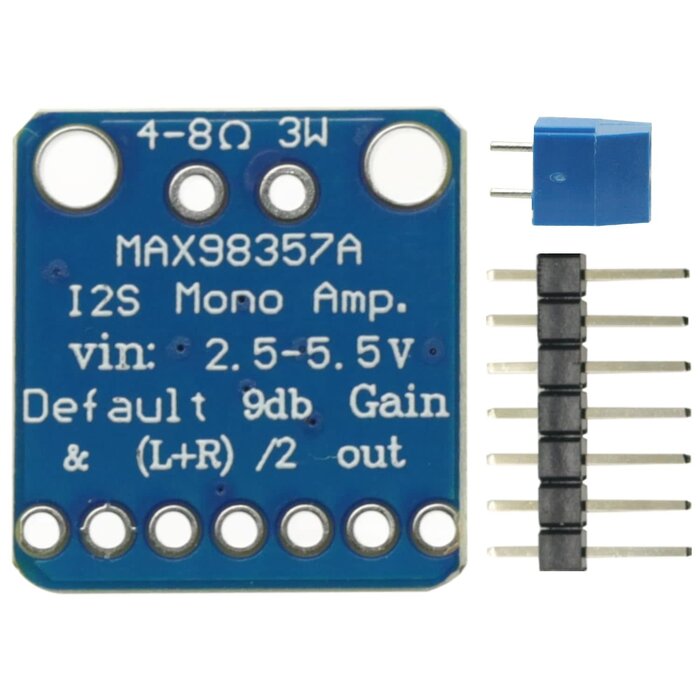 Mod-MAX98357-002 - GODIYMODULES MAX98357 MAX98357A I2S 3W Class D Amplifier Breakout Interface I2S DAC Decoder for Audio Raspberry Pi Esp32 Arduino Zero