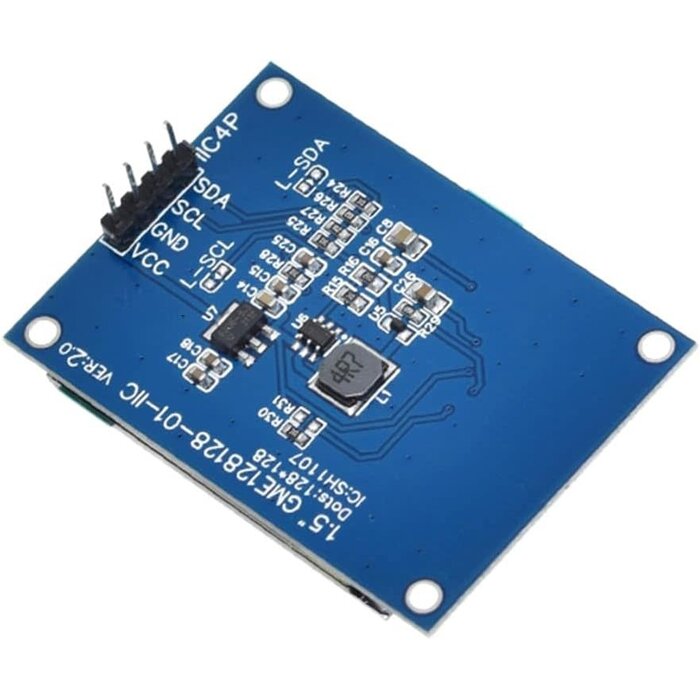 HiL-1.5IN-DSPLY-MOD - HiLetgo 1.5" SH1107 128x128 OLED Display Module 1.5 Inch IIC I2C 4 Pin OLED Screen LCD Display White