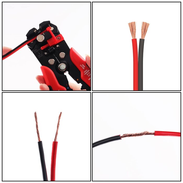 10AWG-ELEC-BLK/RED/FT - VIABRICO Per/FT Black 10 Gauge Electrical Wire, for Automotive Power/Ground, Battery Cable, Car Audio, RV, Amp, CCA, Automotive Wire, Amp Kit, Battery Cables