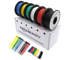 30GAUGEBOX - Fermerry 30 AWG Stranded Wire Spool 25ft Each 6 Colors | Flexible 30 Gauge Silicone Hook up Wire Kit Electrical Tinned Copper Wire
