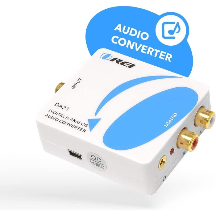 Musou Digital Optical Coax to Analog RCA Audio Converter Adapter with Fiber Cable