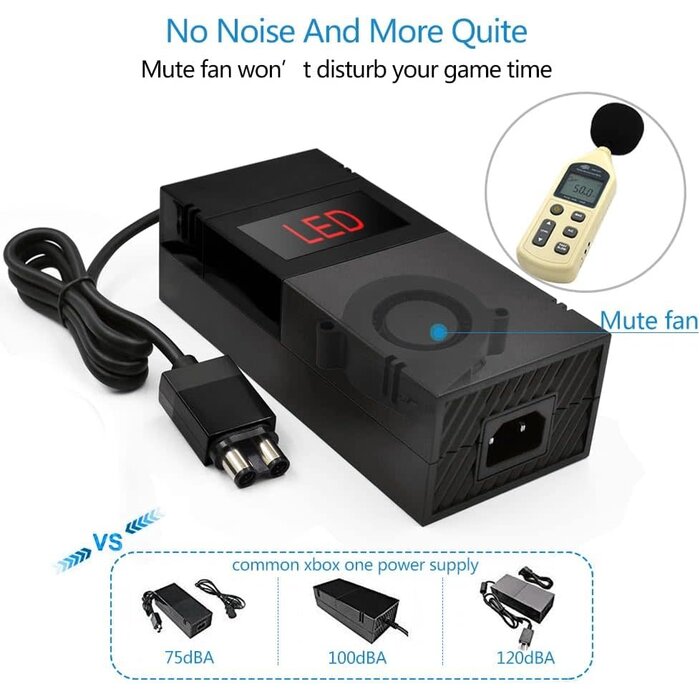 X-1-POWER - Lyyes Power Supply for Xbox One, Lyyes Xbox one Power Brick Fast Charger 100-240V Updated Version