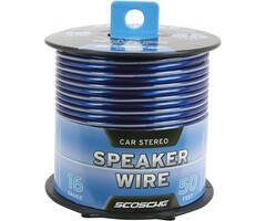 KS1650CS - Scosche 16 Gauge CCA Car/Home Stereo Speaker Wire - 50 Foot Spool