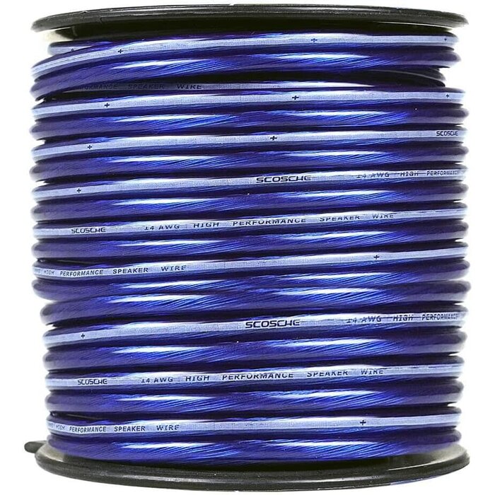 KS1650CS - Scosche 16 Gauge CCA Car/Home Stereo Speaker Wire - 50 Foot Spool