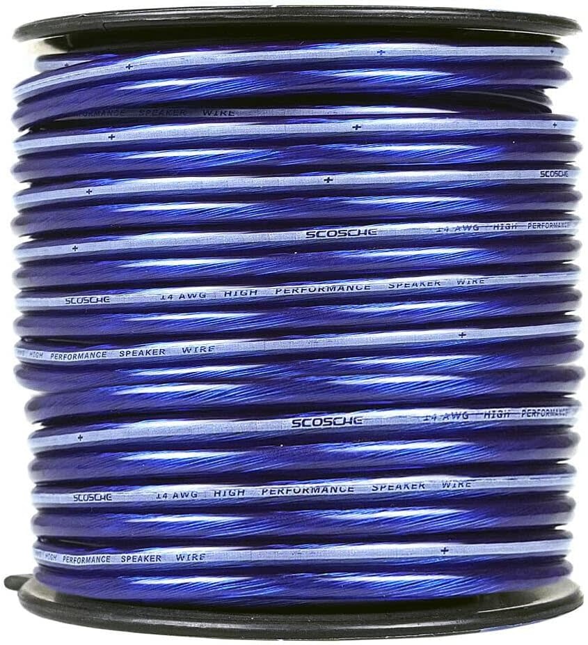 KS1650CS - Scosche 16 Gauge CCA Car/Home Stereo Speaker Wire - 50 Foot Spool