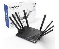 WN536AX6-B - WAVLINK AX6000 Dual Band WiFi 6 Router, Covers up to 1,700 sq.ft. and up to 1148Mbps at 2.4GHz and 4804Mbps at 5GHz. 8 High-Gain Antennas, 2.5G Ethernet Port, Mesh, 8 Stream, WPA3, OpenVPN, Smart APP