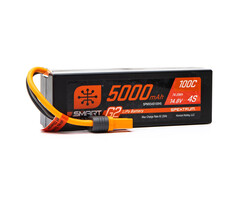 SPEKTRUM SPMX54S100H5 - Spektrum Accessories 14.8V 5000mAh 4S 100C Smart G2 Hardcase LiPo Battery: IC5