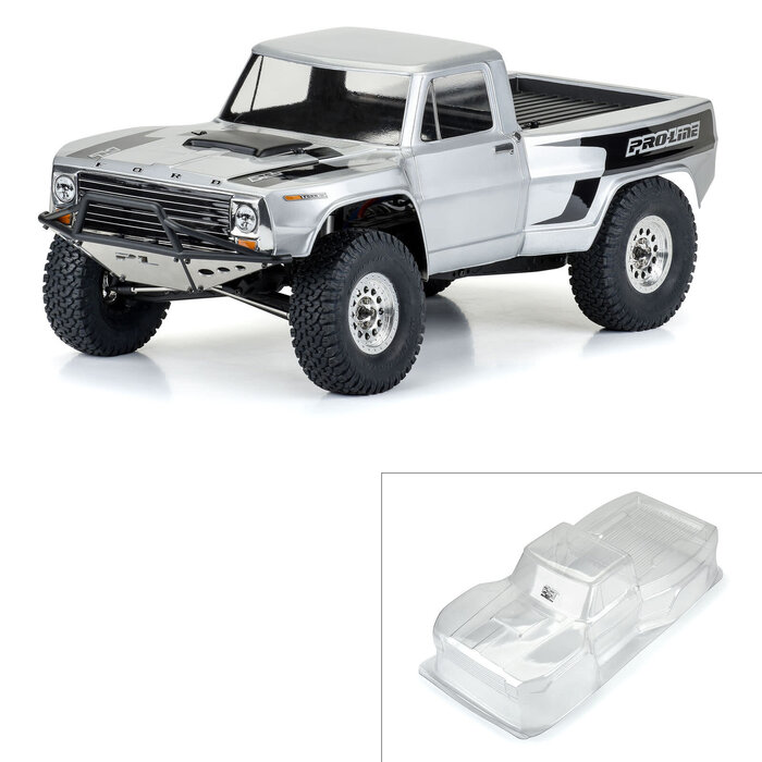 Pro-Line Racing PRO364700 - Pro-Line Racing 1/10 1967 Ford F-100 Pre-Runner Clear Body 12.3" WB Crawler