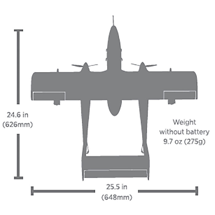 E-flite EFLU35050 - E-flite Micro OV-10 Bronco 645mm BNF Basic with AS3X and SAFE Select