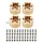JH12-15-4 - INJORA 15mm Heavy Brass Wheel Hex Hub Extenders Adapters for 1.9 2.2 Beadlock Wheel Rims