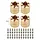 JH12-22-4 - INJORA 22mm Heavy Brass Wheel Hex Hub Extenders Adapters for 1.9 2.2 Beadlock Wheel Rims