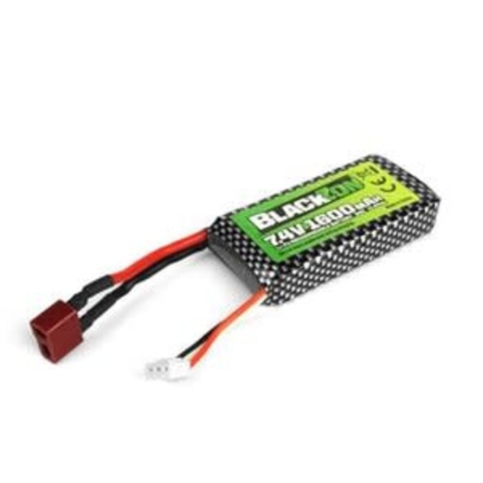 BlackZon Turbo Smyter Battery Pack 2S 30C (LiPo 7.4V, 1600mAh), w/T-Plug