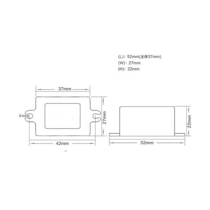 EM-POWER-0025 - Envistia Miniature 12V to 5V Step Down DC to DC Voltage Converter 3A 15W Waterproof Power Supply Module