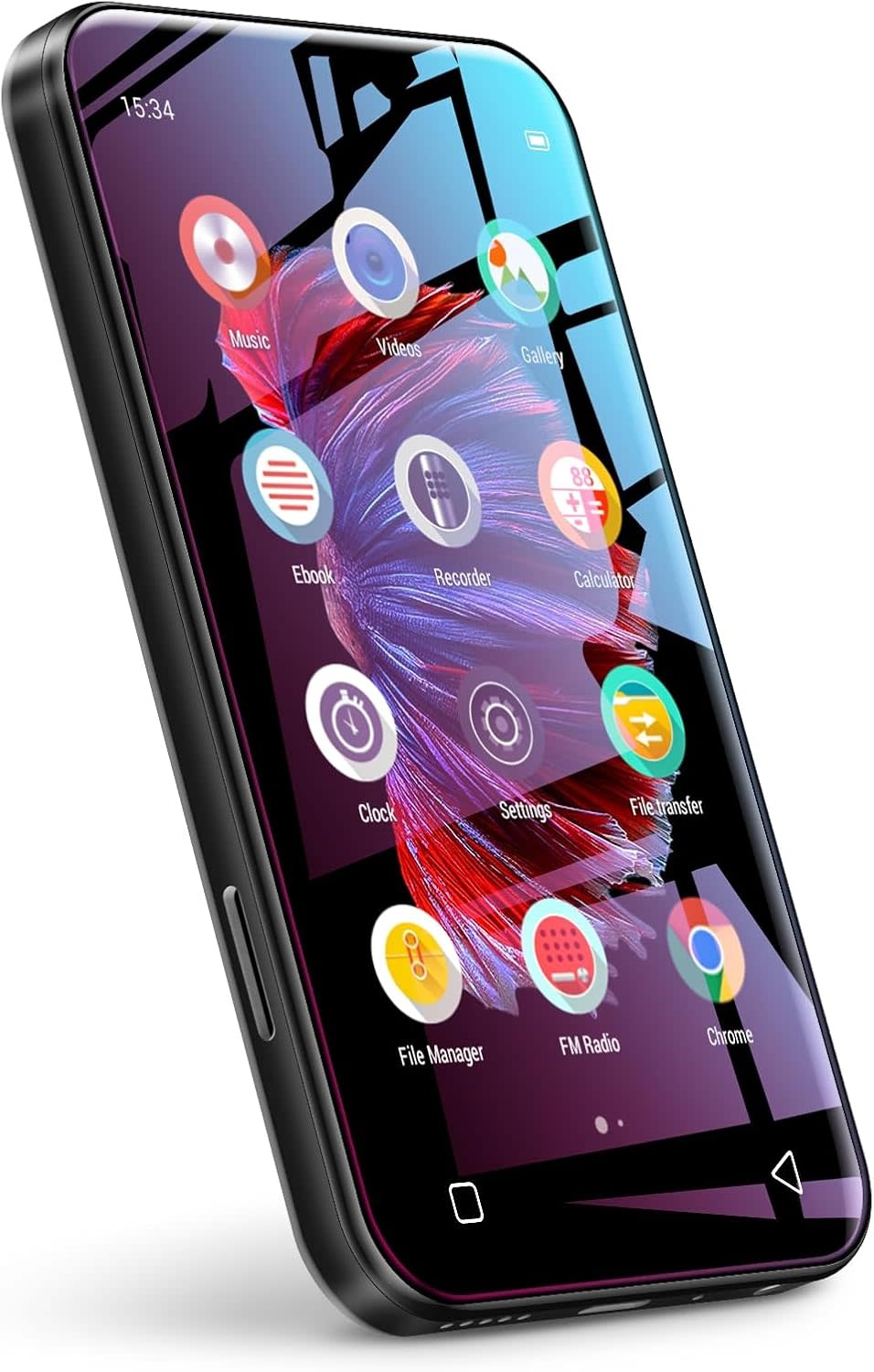 MP3 Player with Bluetooth and WiFi, 4.0" Full Touchscreen Mp4 Mp3 Player with Spotify, Audible, Amazon Music, Android Music Player with Speaker, FM Radio, E-Book, Up to 512 GB