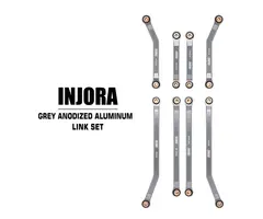 INJORA SCX24-72GL - INJORA 8PCS Gray Aluminum High Clearance 4 Links Set for Axial SCX24 Deadbolt Betty