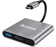 USBC-HDMI+CH - Aceele USB C to HDMI Adapter, 3 in 1 Type-C Digital AV Multiport Adapter
