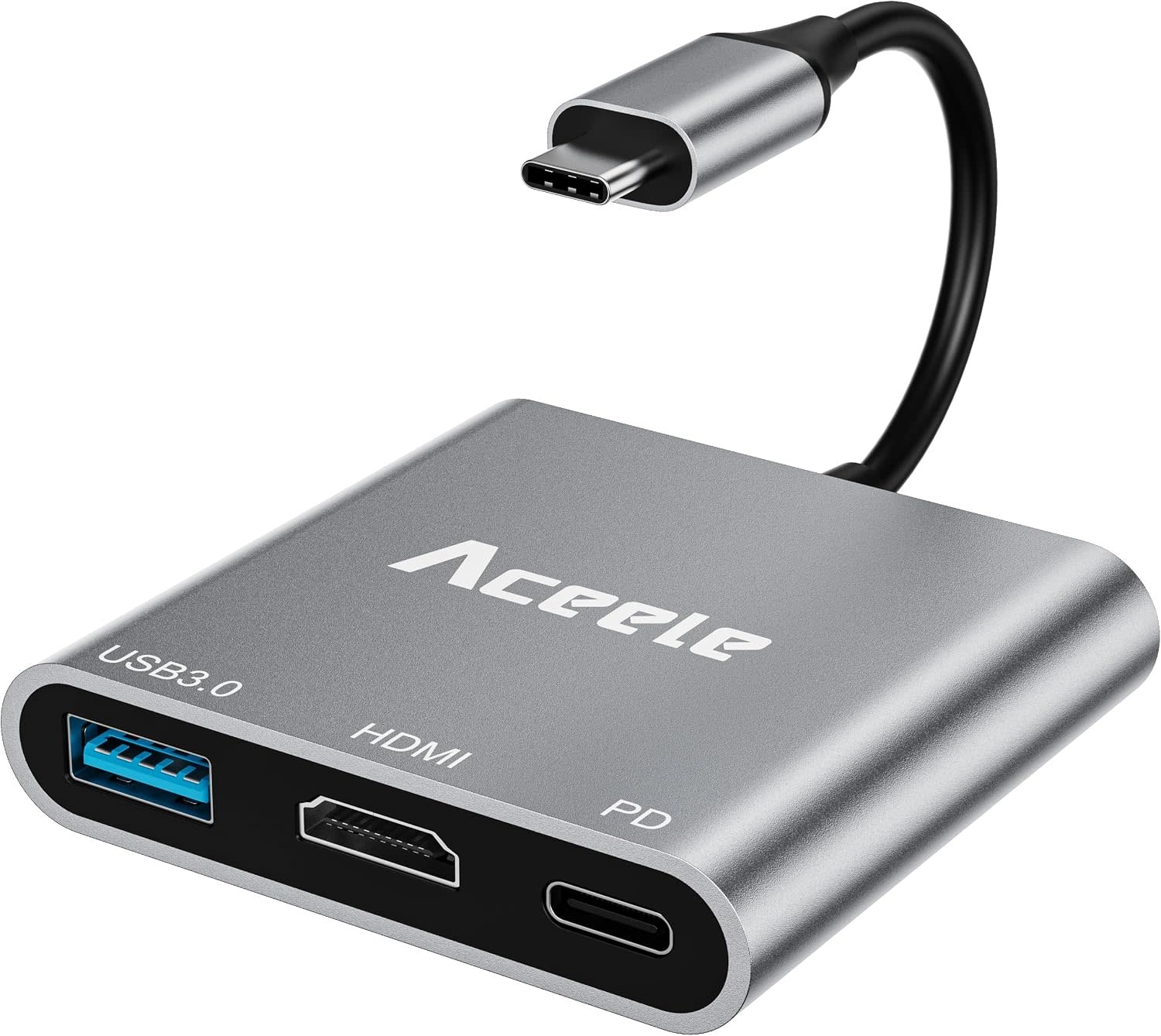 USBC-HDMI+CH - Aceele USB C to HDMI Adapter, 3 in 1 Type-C Digital AV Multiport Adapter