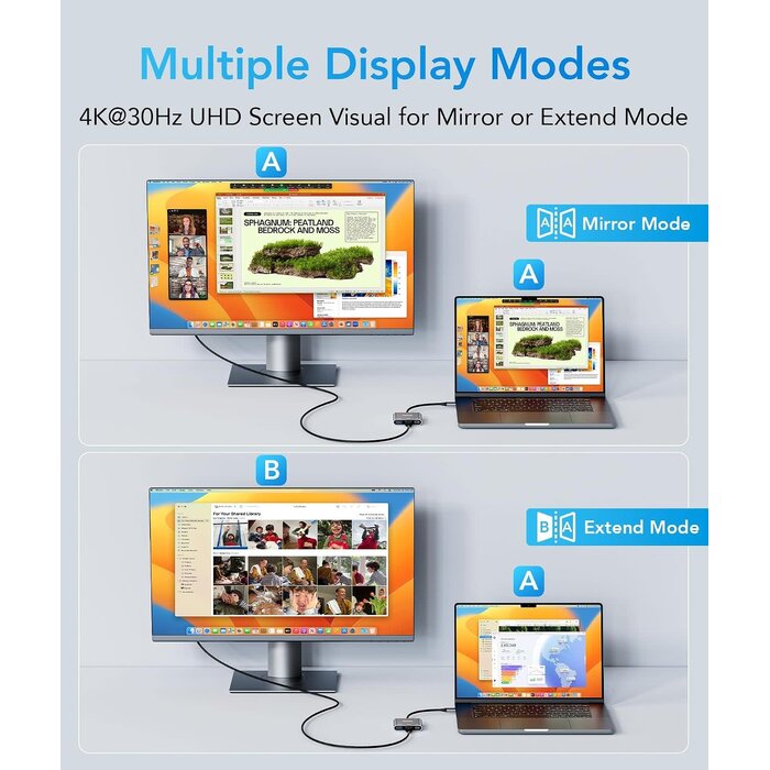 USBC-HDMI+CH - Aceele USB C to HDMI Adapter, 3 in 1 Type-C Digital AV Multiport Adapter