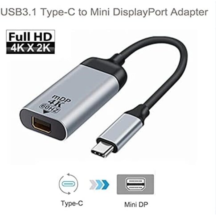 CC-UC-006-MDP - cablecc USB-C to Mini Displayport Cable Adapter 4K 2K 60hz for Tablet & Phone & Laptop