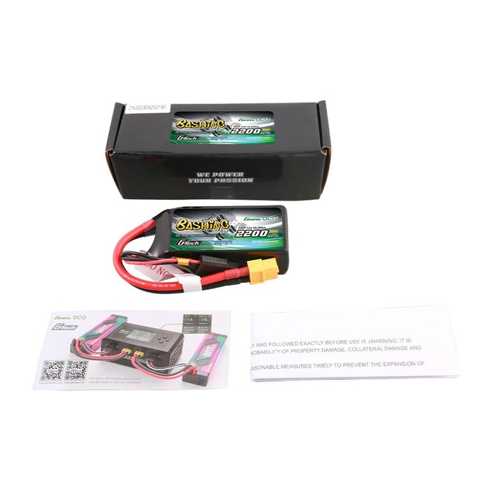 SPEKTRUM GEA223S35X6GT - Gens ace 11.1V 2200mAh 3S 35C G-Tech Bashing LiPo Battery: XT60