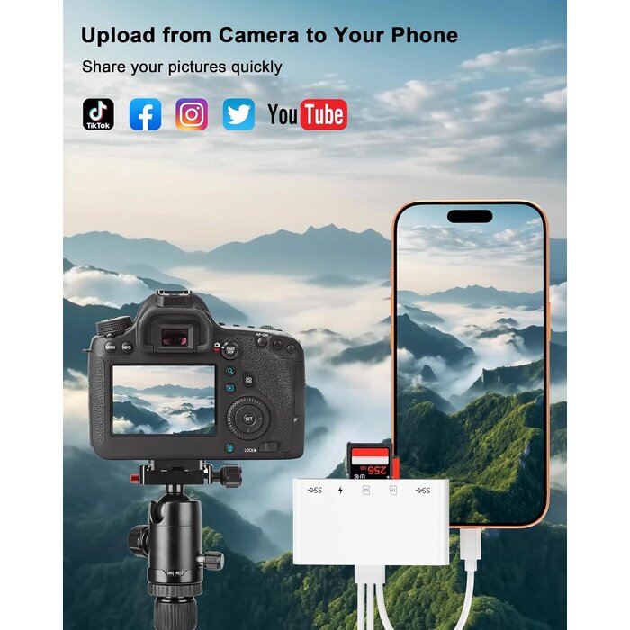 Lightning to SD/Micro Card Reader for iPhone