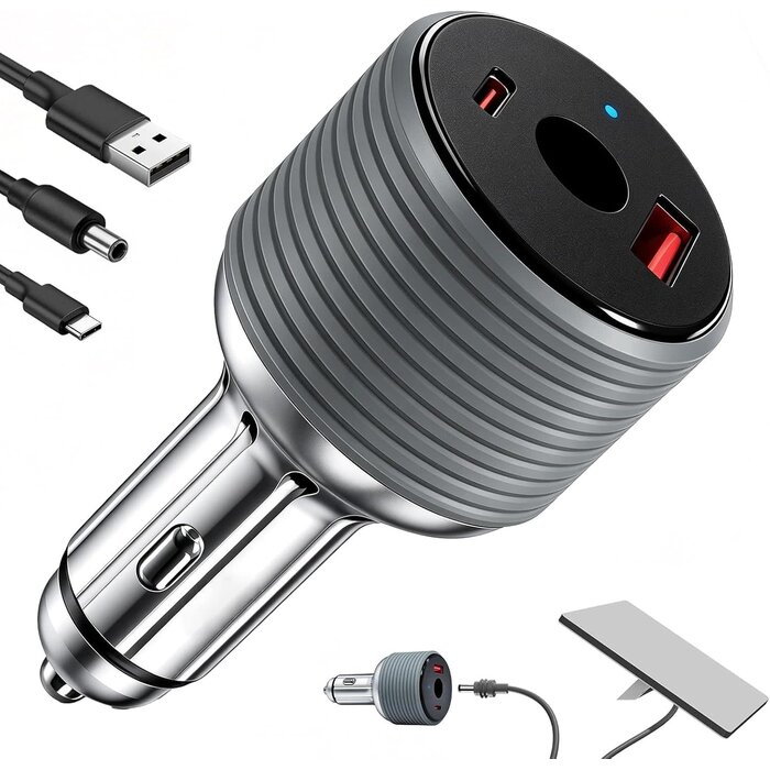 M-SL-12-24V-DC - Hosanwell 3-in-1 Starlink Mini Car Cigarette Lighter Adapter, 12V-24V DC Converter
