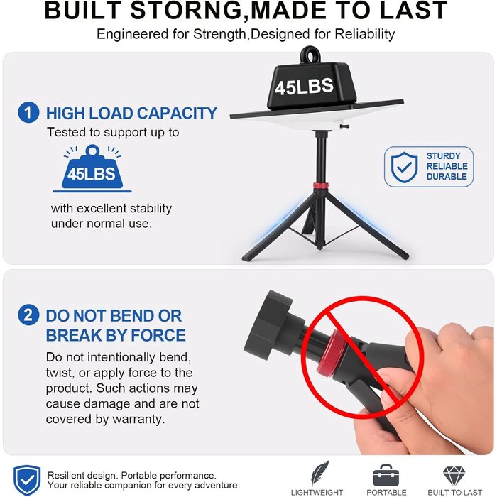 M-SL-CAR-TRIPOD - EXNOVFC Portable Starlink Mini Tripod Stand, 0.72 lb Lightweight Ground Mount